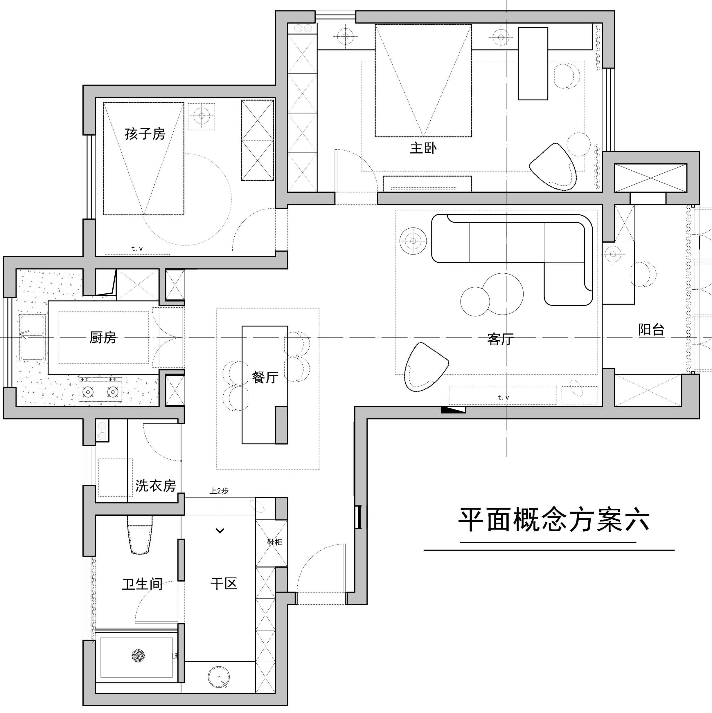 一户3种方案平面设计953 / 作者:lei1 / 帖子ID:610