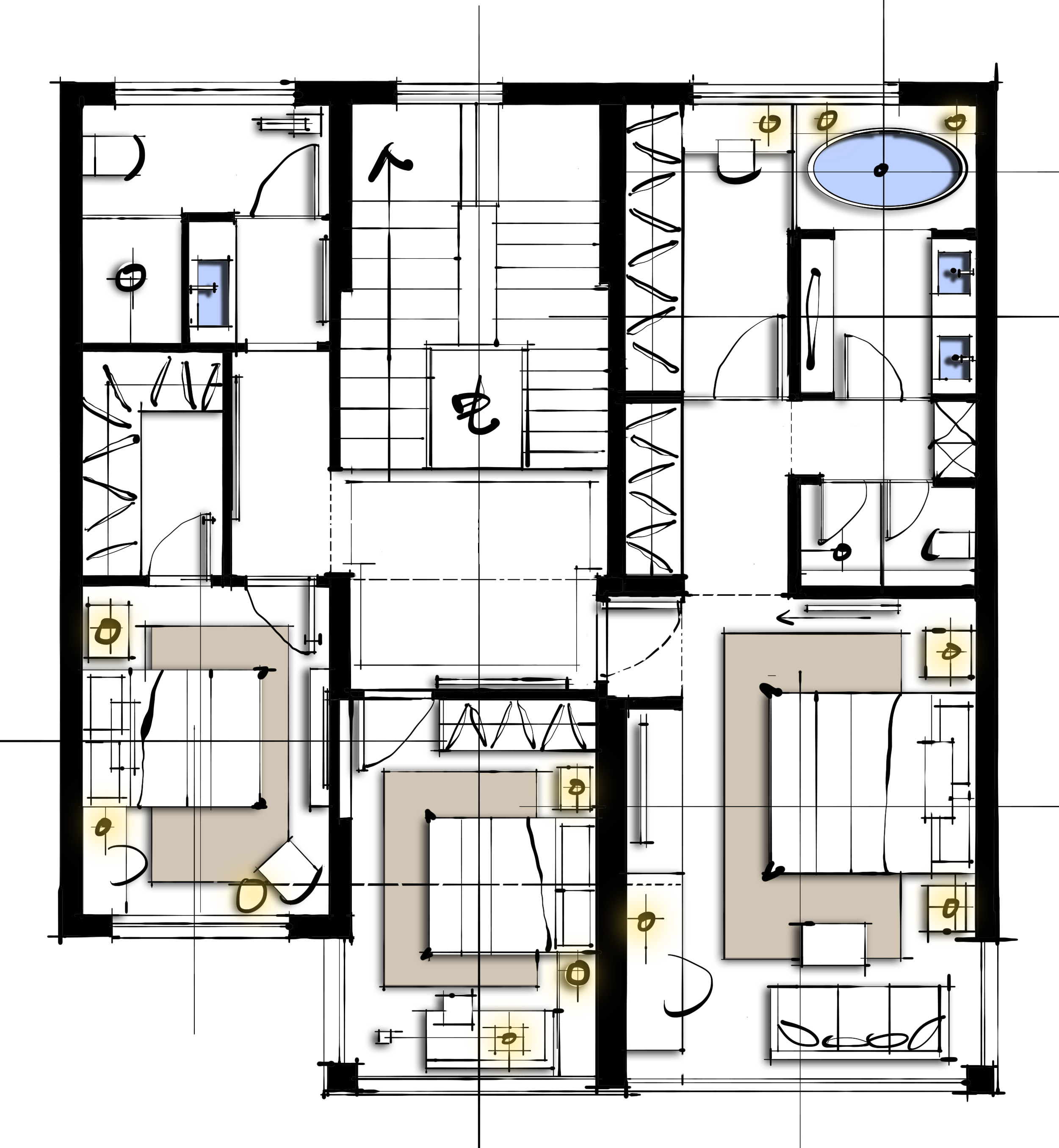 别墅自建房平面优化286 / 作者:lei1 / 帖子ID:615