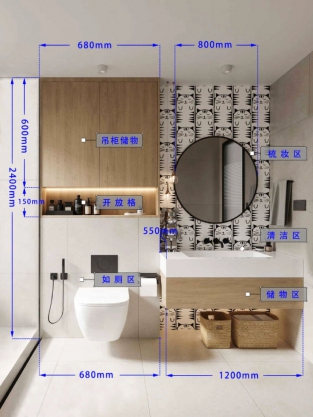 [1张]浴室柜尺寸详解 17
