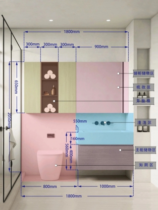 [1张]浴室柜尺寸详解 195