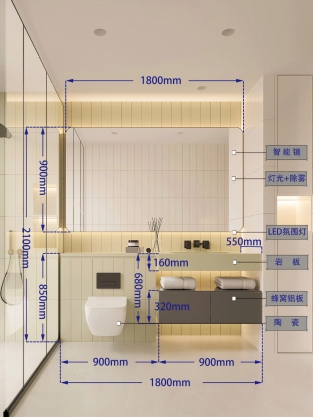 浴室柜尺寸详解 208