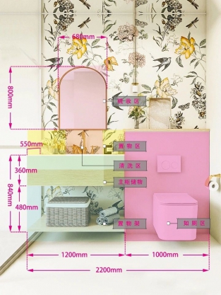 浴室柜尺寸详解 156